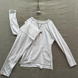 ClimateRight Cuddl Duds Womens Large Ivory Neps Thermal Raglan Shirt Pre-Owned E 1