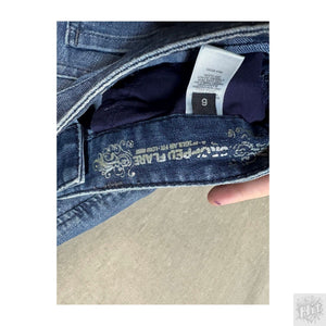 Express Bootcut Women's Jeans Size 9 Medium Wash Distressed 3
