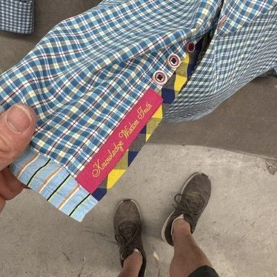 Robert Graham Shirt Mens XL Plaid Striped Long Sleeve Button Up Pre-Owned Good