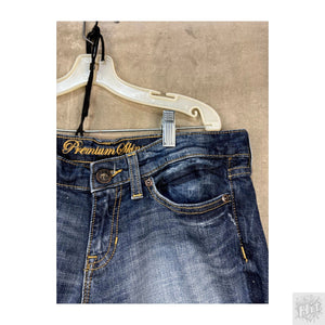 Gap Skinny Women's Jeans Size 4/27A Medium Wash Distressed Ripped Frayed Hem 3