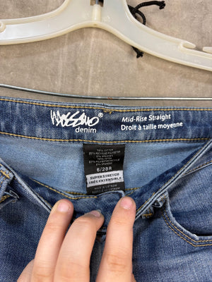 Moschino Women Jeans Straight Medium Wash Size 6 28R Pre-Owned Cotton Blend 2