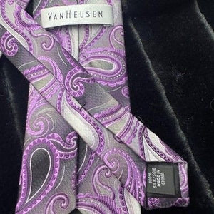 Van Heusen Tie Mens Silk Paisley Necktie Formal Dress Wedding Classic 4