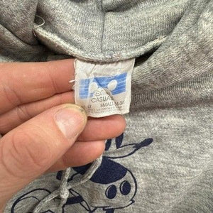 VINTAGE Disney Mickey Mouse Hoodie Sweatshirt Mens Small Gray Navy Raglan 80s 2