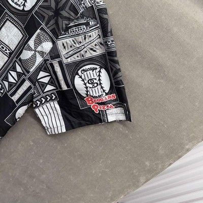 Chicago White Sox Shirt Mens XL Button Up All Over Print Beggars Pizza Promo MLB