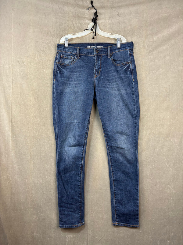 Old Navy Jeans Women Straight Medium Wash Size 30 Pre-Owned Cotton Blend