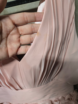 JS Collections Blush Pink Rosette Cocktail Dress Flutter Sleeve Mother Bride 6 3