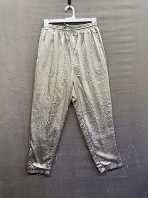 Le Coq Sportif Mens Athletic Pants Large Gray Nylon Drawstring Lined Zip Pocket 3
