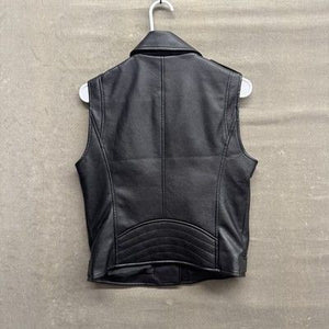 Mens Casual Biker Motorcycle Club Vest Faux Leather Pre-Owned Excellent Conditio 1