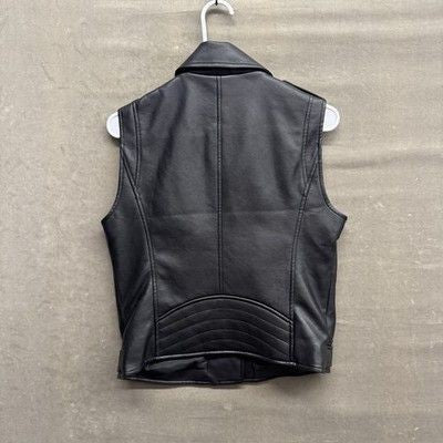 Mens Casual Biker Motorcycle Club Vest Faux Leather Pre-Owned Excellent Conditio