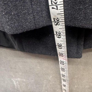London Fog Womens Wool Blend Hooded Double Breasted Coat Large Pre-Owned Gray 3