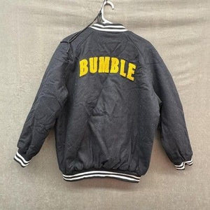 Bumble Quilted Bomber Jacket Mens Medium Black New with Tags Snap Button 3