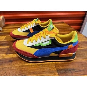 Puma Kids Preschool Future Rider Candy Bar Orange Red Blue Size 6C Pre-Owned Exc 2