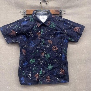 Craft+Flow Shirt Little Boys Large Navy Zodiac Constellation Print Short Sleeve 1