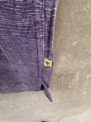 Island Shores Shirt Mens 2XL Purple Washable Silk Hawaiian Camp Button Front 2