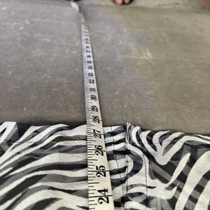 Valerie Stevens Blouse Womens 2XL Black White Zebra Print Sheer Button Up Pre-Ow 4