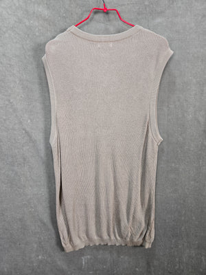 COOFANDY Men's Beige Knit Sleeveless Sweater Vest Pullover Size XL NWT 4