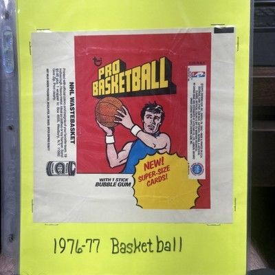 1976 1976/77 TOPPS NBA BASKETBALL CARD WAX PACK EMPTY WRAPPER BS SHARP!! '76