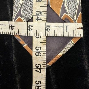 Vintage Gianfranco Ruffini Tie Mens Abstract Leaf Print Italian Silk 90s 3