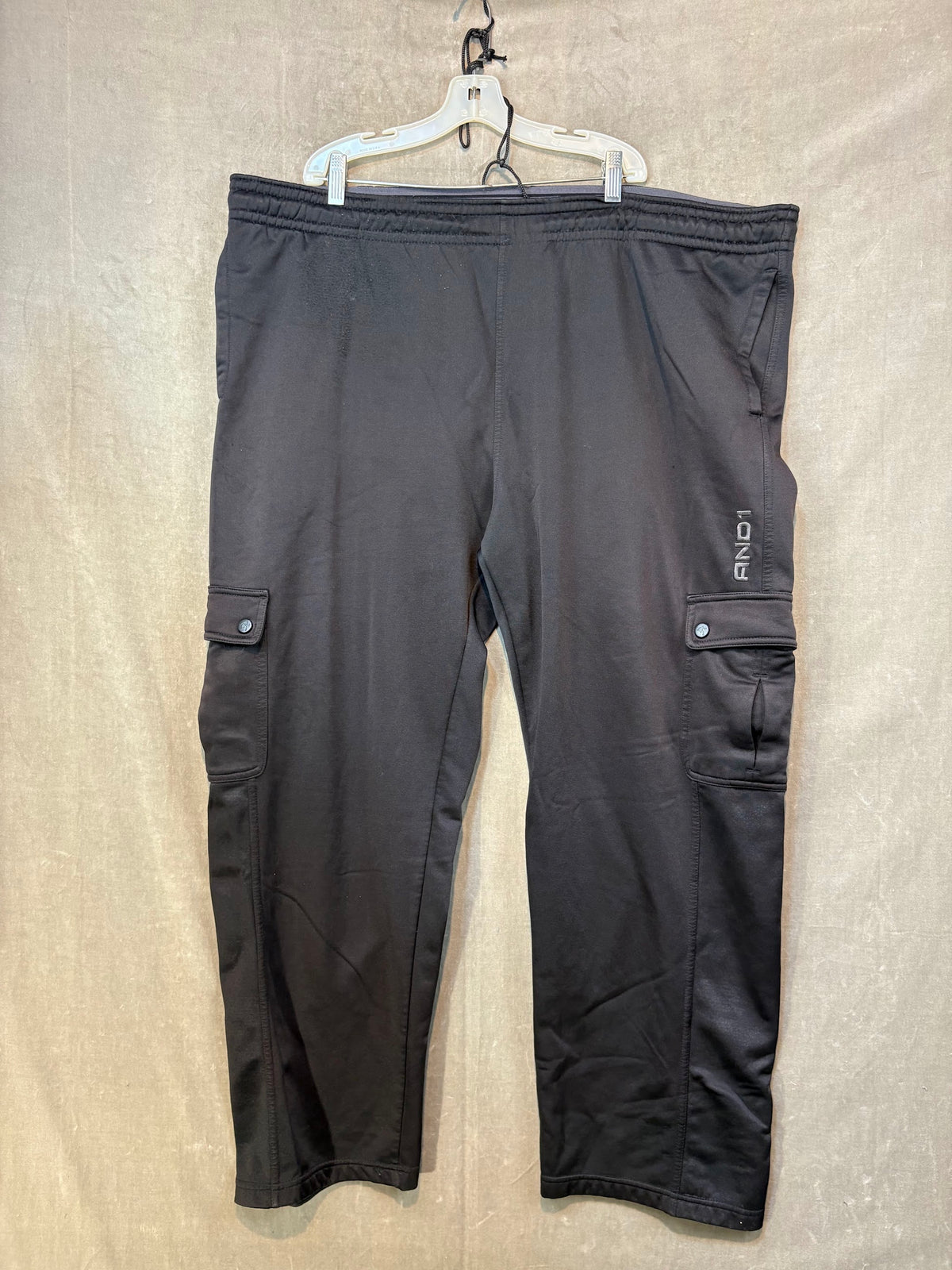 AND1 Track Pants Jogger Black 2XL Good Condition Machine Washable