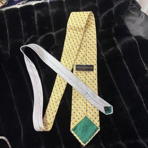 Tommy Hilfiger Tie Mens One Size Yellow Blue Checkered Silk Necktie Classic 1