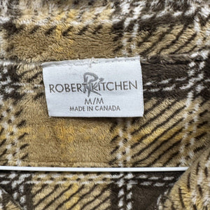 Robert Kitchen Reversible Plaid Fleece Vest Medium Pre-Owned Full Zipper 3