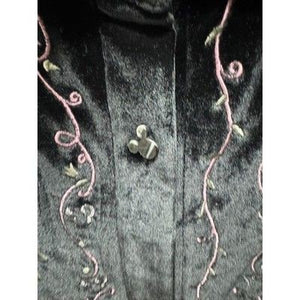 Disney Blouse Embroidered Crushed Velvet Mickey Mouse Pre-Owned Excellent 3