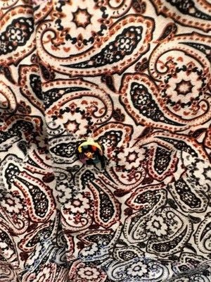 Visconti Mens Small Black Multi Paisley Long Sleeve Stretch Button Front New wit 3