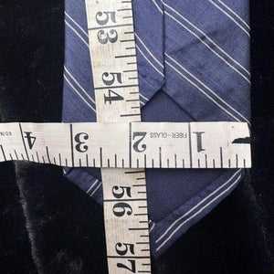 Thai Silk Tie Mens Blue Striped Woven Necktie Classic Formal Business 54in Long 3