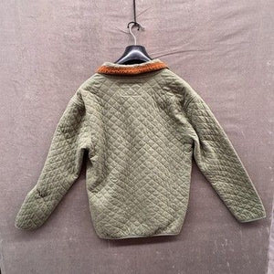 Rock Monkey Outfitters Pullover Mens Medium Green Quilted Quarter Snap Cotton 2