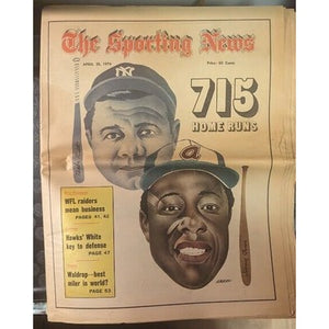 April 20, 1974 The Sporting News Hank Aaron 715 Home Runs Babe Ruth Issue 3