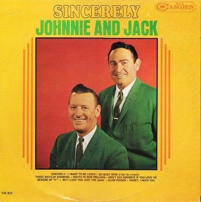 Johnnie And Jack Sincerely Vinyl LP Record Used