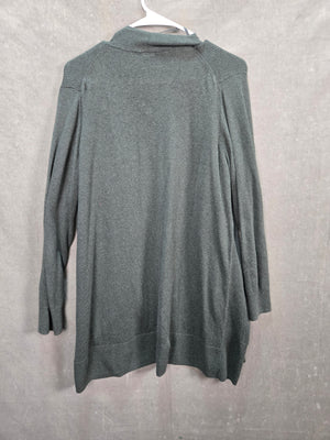 Gap Women's Dark Green Open Front Longline Cardigan Sweater Size G 3