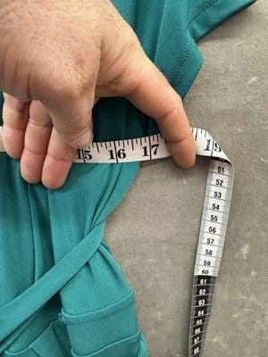 Banana Republic Dress Womens Small Green Ruched Short Sleeve Belted Wrap Pre-Own 2