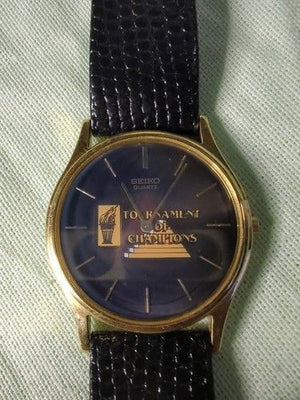Seiko Watch Men Gold Tone Dial 32mm Tournament Of Champions Used 2