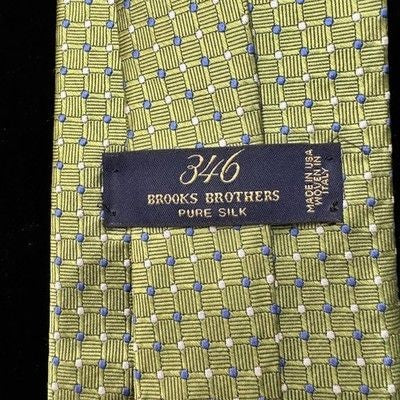 Brooks Brothers 346 Tie Mens Silk Woven Necktie Made in USA Italy Patterned