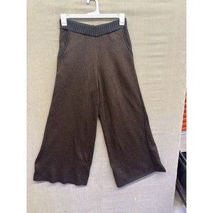 WeWoreWhat Sweater Knit Wide Leg Pull On Pants Heather Brown Black New with Tags 1
