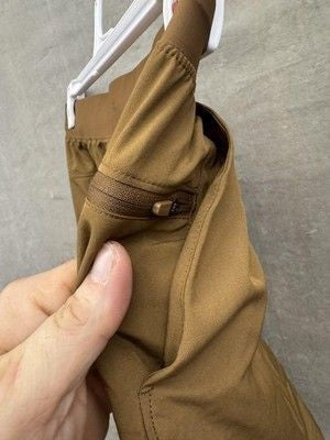 Mens Athletic Shorts Medium Brown Stretch Drawstring Zip Pocket Training Gym 2