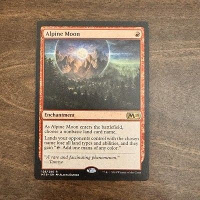 Magic The Gathering Alpine Moon Rare M19 Ungraded Near Mint Card