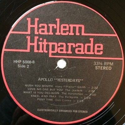 Various Yesterdays Apollo Vinyl LP Record