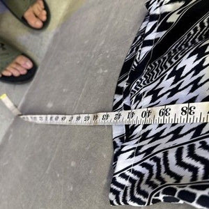 Womens Black White Abstract Geometric Palazzo Pants Large Pre-Owned Excellent 1