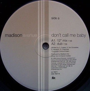 MadisonAvenue Don't Call Me Baby 12" Vinyl Record 3