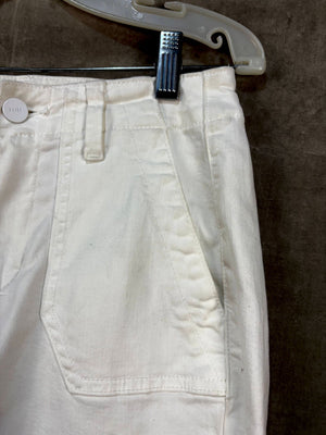PAIGE Jeans Cream Relaxed Fit Elastic Cuffs Size 24 Used 5