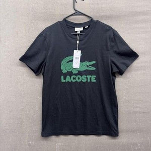 Lacoste Shirt Mens Large Black Green Croc Logo Graphic Tee Regular Fit Cotton 1