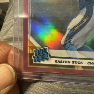 2019 Donruss Optic #189 Easton Stick Optic Bronze Auto Los Angeles Chargers 5