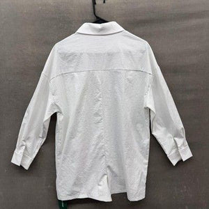 SHEIN Mens Medium White Long Sleeve Button Up Shirt New with Tags Casual Pocket 4