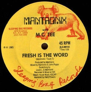 Mantronix With M.C. Tee Fresh Is The Word 12" Vinyl Record 1