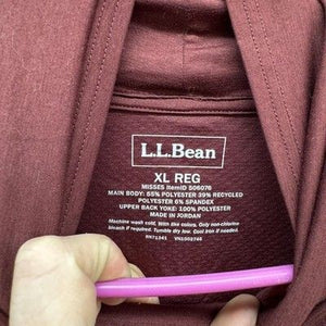 L.L.Bean Cowl Neck Pullover Womens XL Burgundy Performance Long Sleeve Active 2