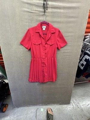 Vintage Leslie Fay Dress Womens 8P Pleated Shirtwaist Short Sleeve Made USA 80s 1