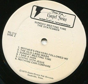 The Statesmen Sunday Meeting Time Vinyl LP Record Used Gospel Music 2
