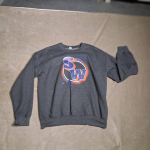 Gildan Men's Dark Gray SW Logo Heavy Blend Crewneck Sweatshirt Size L 1